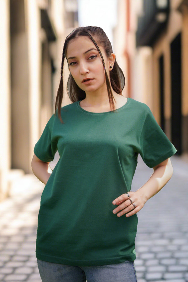 Green Monochrome T-Shirt For Her