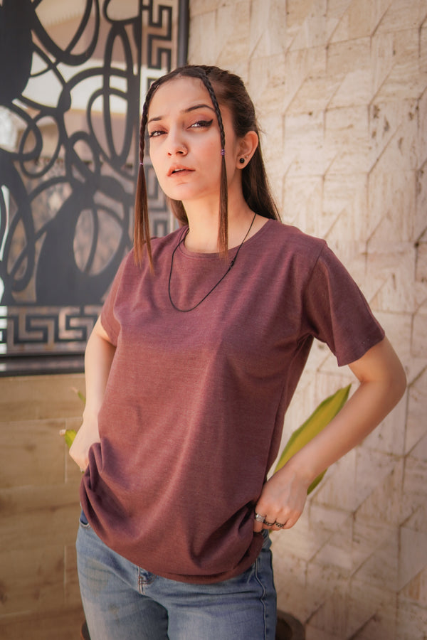 Brown Monochrome T-Shirt For Her
