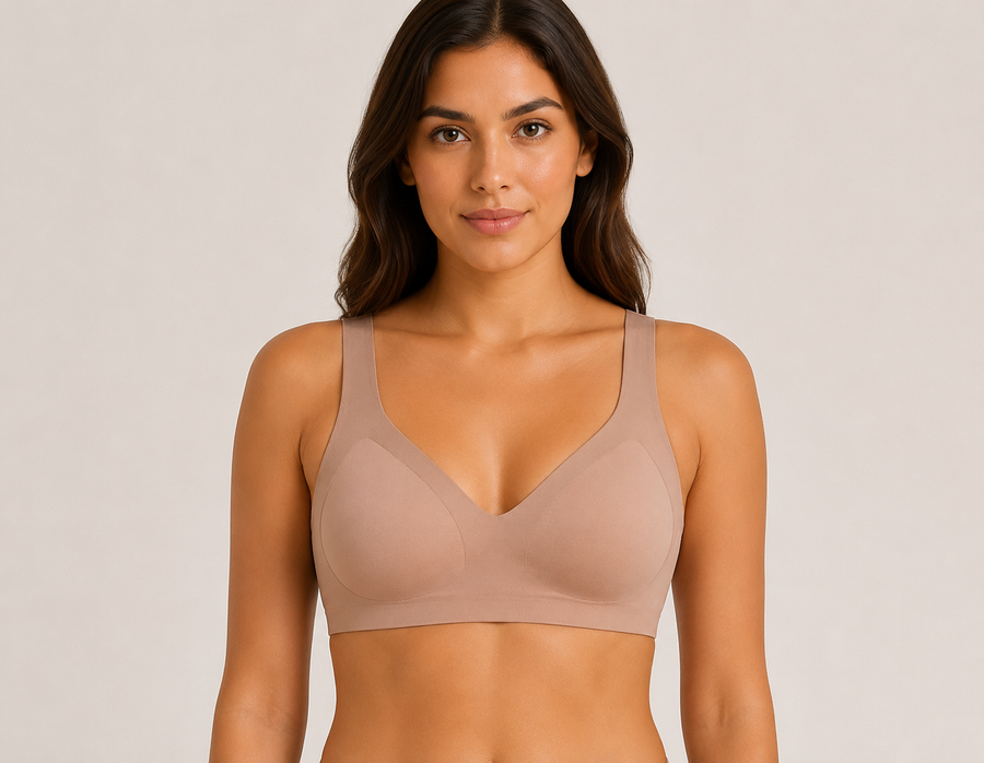 Luxe Seamless Padded Bra - White