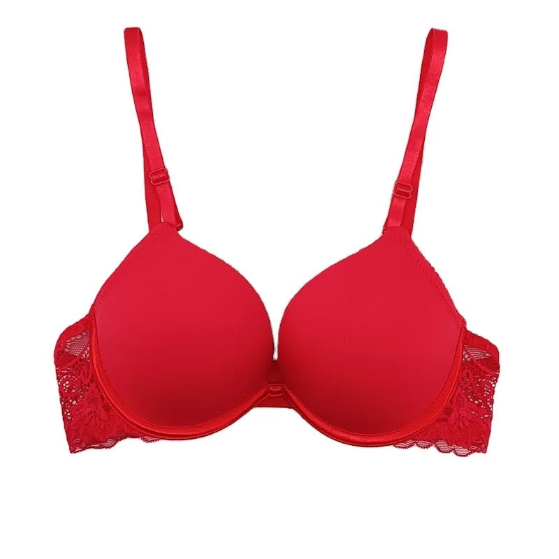 Red Luxury Soft Padded Bra with Ultimate Pushup Experience