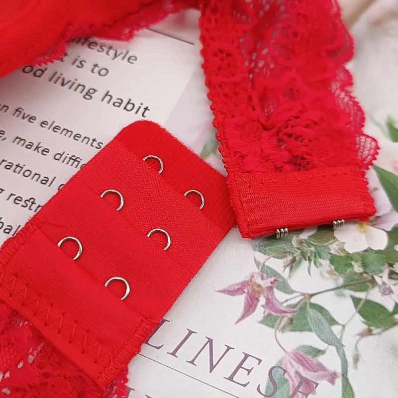 Red Luxury Soft Padded Bra with Ultimate Pushup Experience