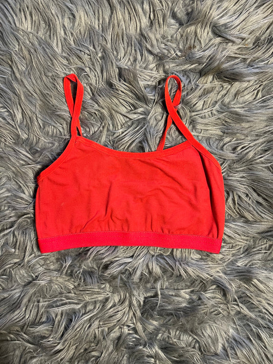 Red Super Soft Cotton Boob Tube Cami for Teens