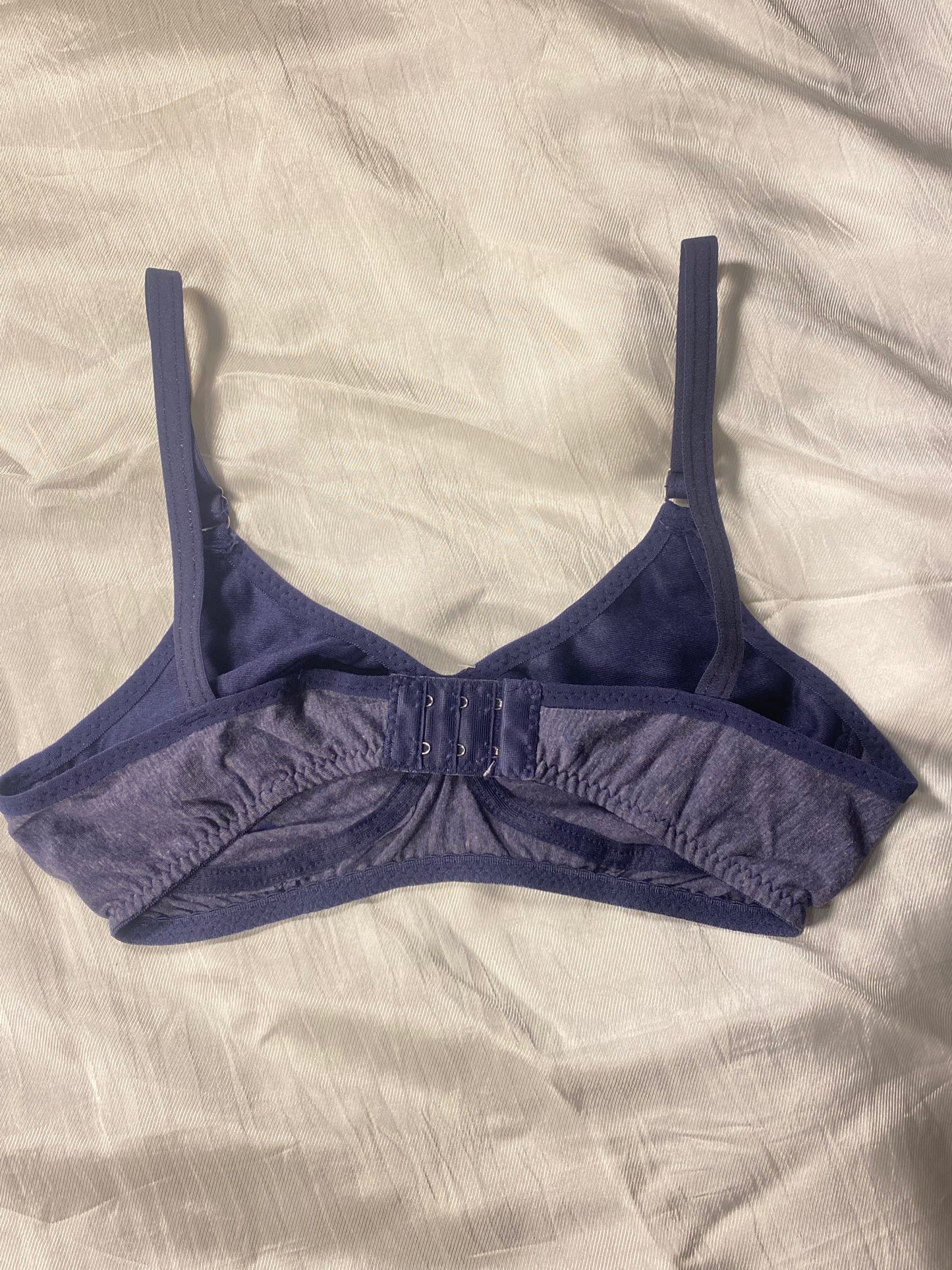 Black Luxury Knitted Cotton with Lace Bra