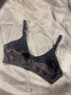 Black Luxury Knitted Cotton with Lace Bra