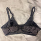 Black Luxury Knitted Cotton with Lace Bra