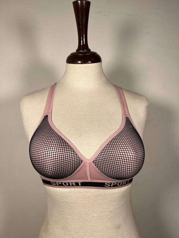 Rose Gold Sports Back Padded Bra