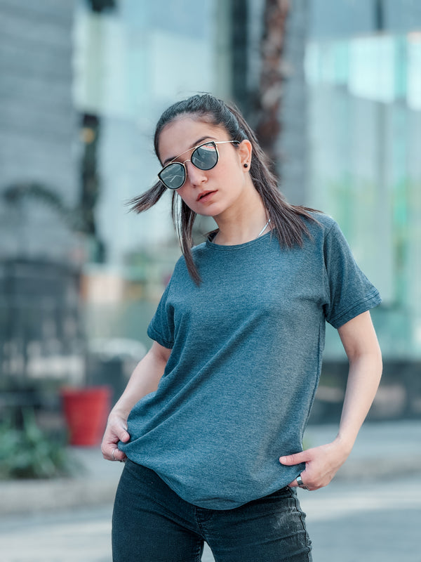 Pebble Grey Monochrome T-Shirt For Her
