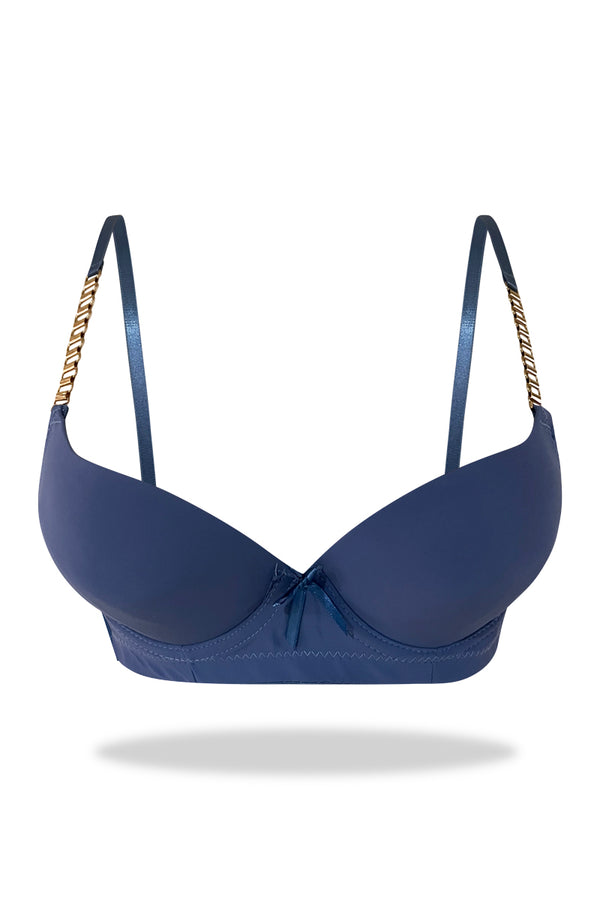 Blue Premium Padded Bra with stylish Straps