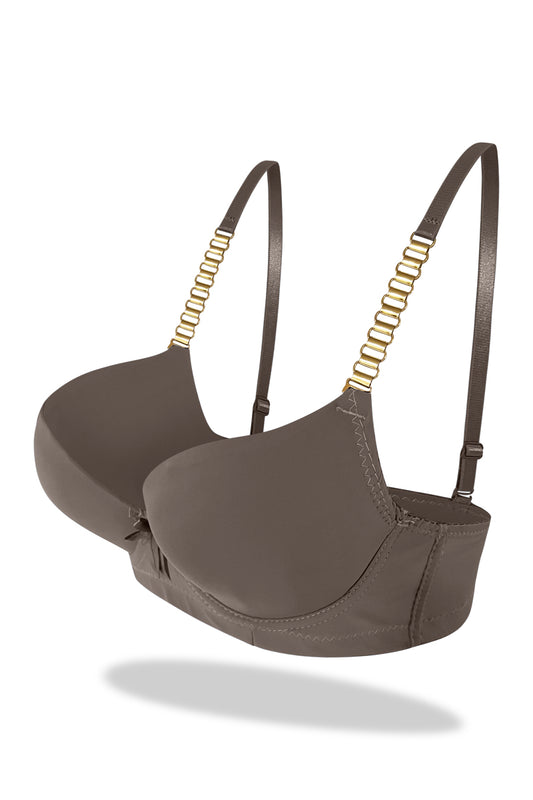 Mauve Premium Padded Bra with stylish Straps