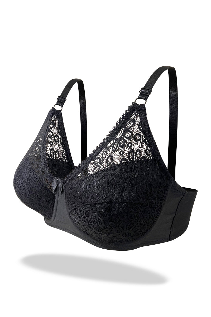 Black Laced Lightly Lined Turkish Imported Bra