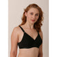 Pack Of 2 (Skin & Black) - Nettle - Knitted Cotton Non-Padded Wirefree Bra with Lace Touch