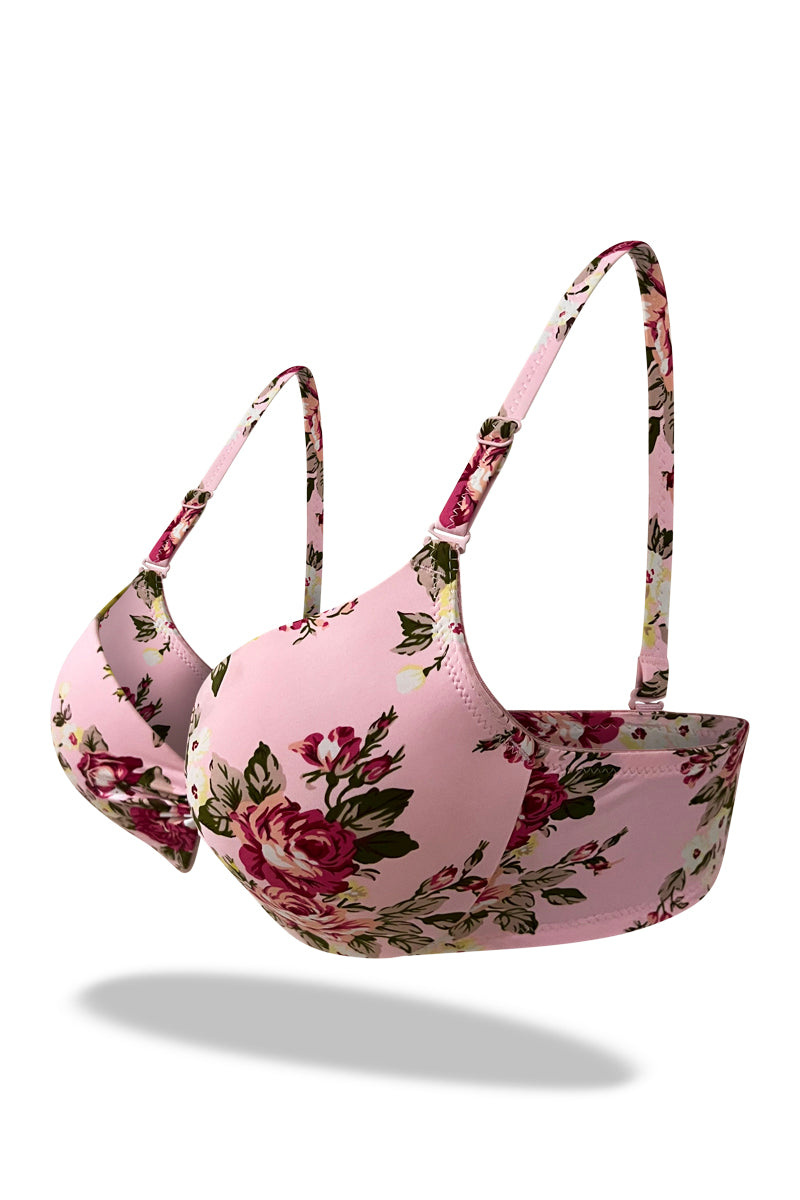 Sky Turkish Floral Padded Bra