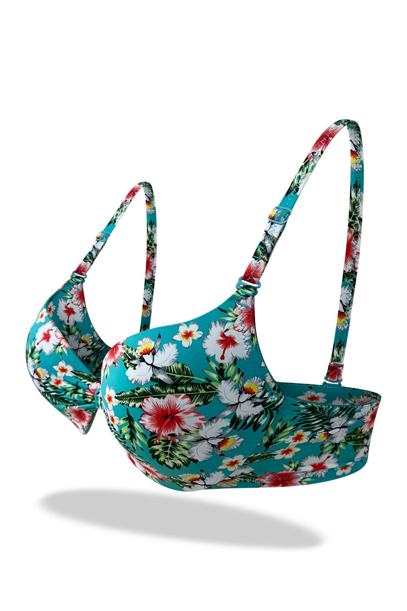 Sky Turkish Floral Padded Bra