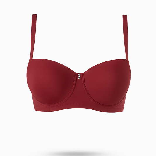 Maroon Curvy Padded Bra - Fuller Figure