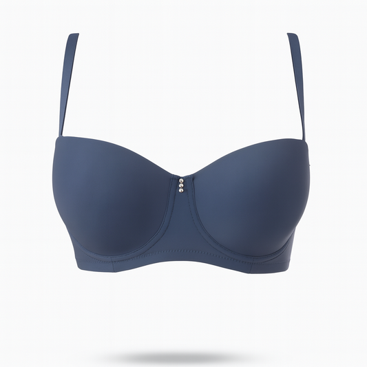 Blue Curvy Padded Bra - Fuller Figure