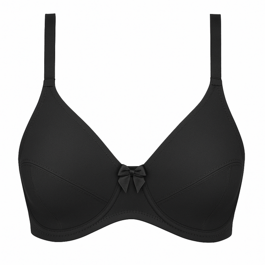 Black Curvy Quattro Support Double Layered Bra