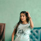 Short Sleeve Embosed T-shirts - Cross your fingers