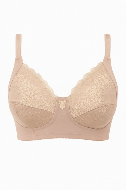 Skin Curvy All Over Lace Cup DOuble Layered Bra with 4x4 Hooks