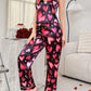 Red & Black Hearts Cami with Trouser