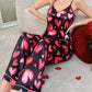 Red & Black Hearts Cami with Trouser