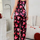 Red & Black Hearts Cami with Trouser