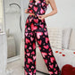 Red & Black Hearts Cami with Trouser