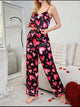 Red & Black Hearts Cami with Trouser