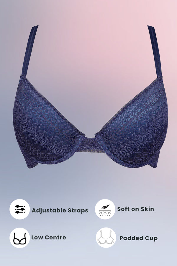 Blue Turkish Imported Padded Bra