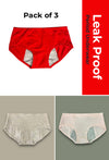 (Pack of 3) Leak Proof Double Layered Period Underwear