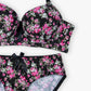 Pack Of 3 (Pink+Red+Black - Floral Padded Set