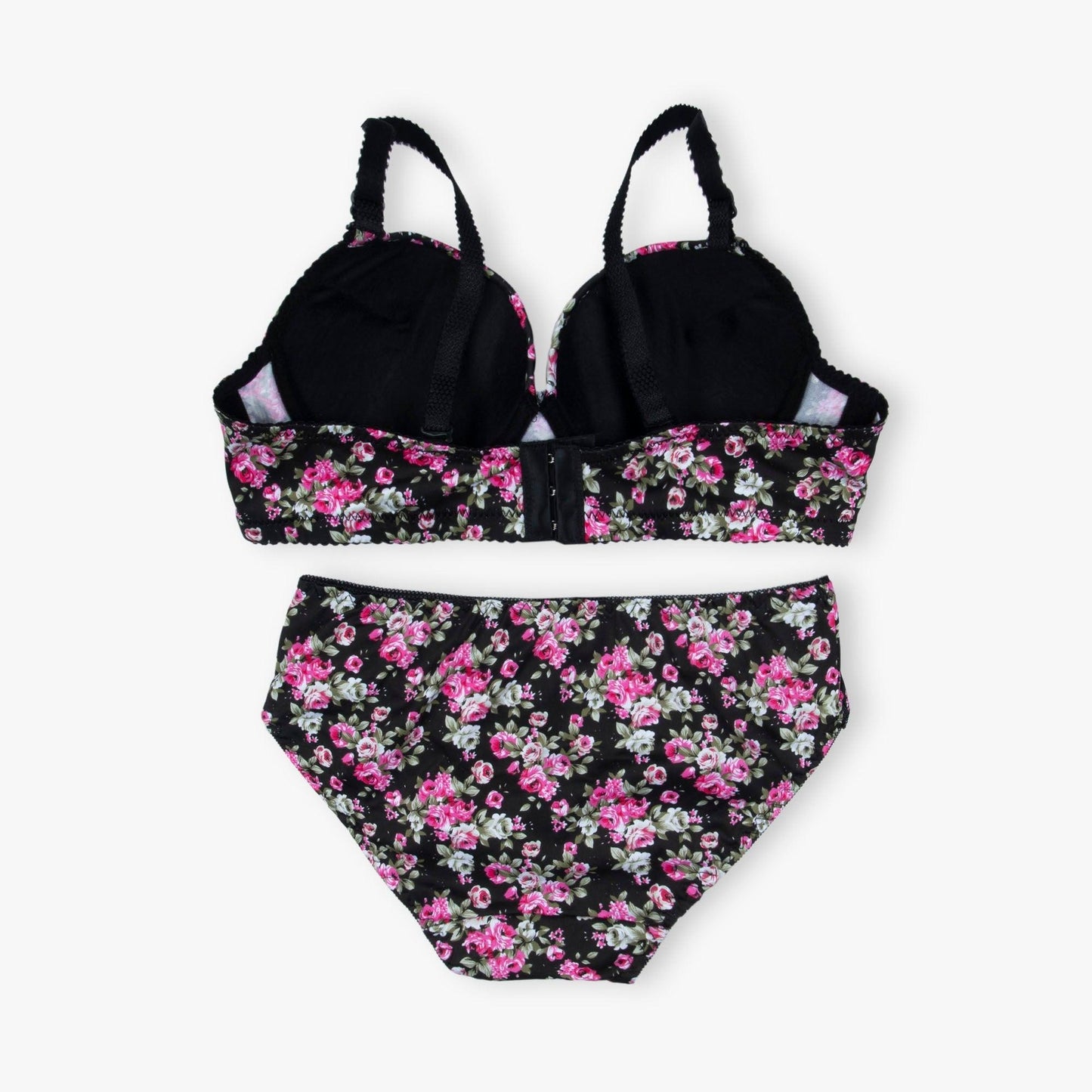 Pack Of 3 (Pink+Red+Black - Floral Padded Set