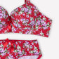 Pack Of 2 (Pink & Red) - Floral Padded Set