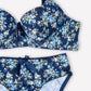 Pack Of 2 (Pink & Blue) - Floral Padded Set