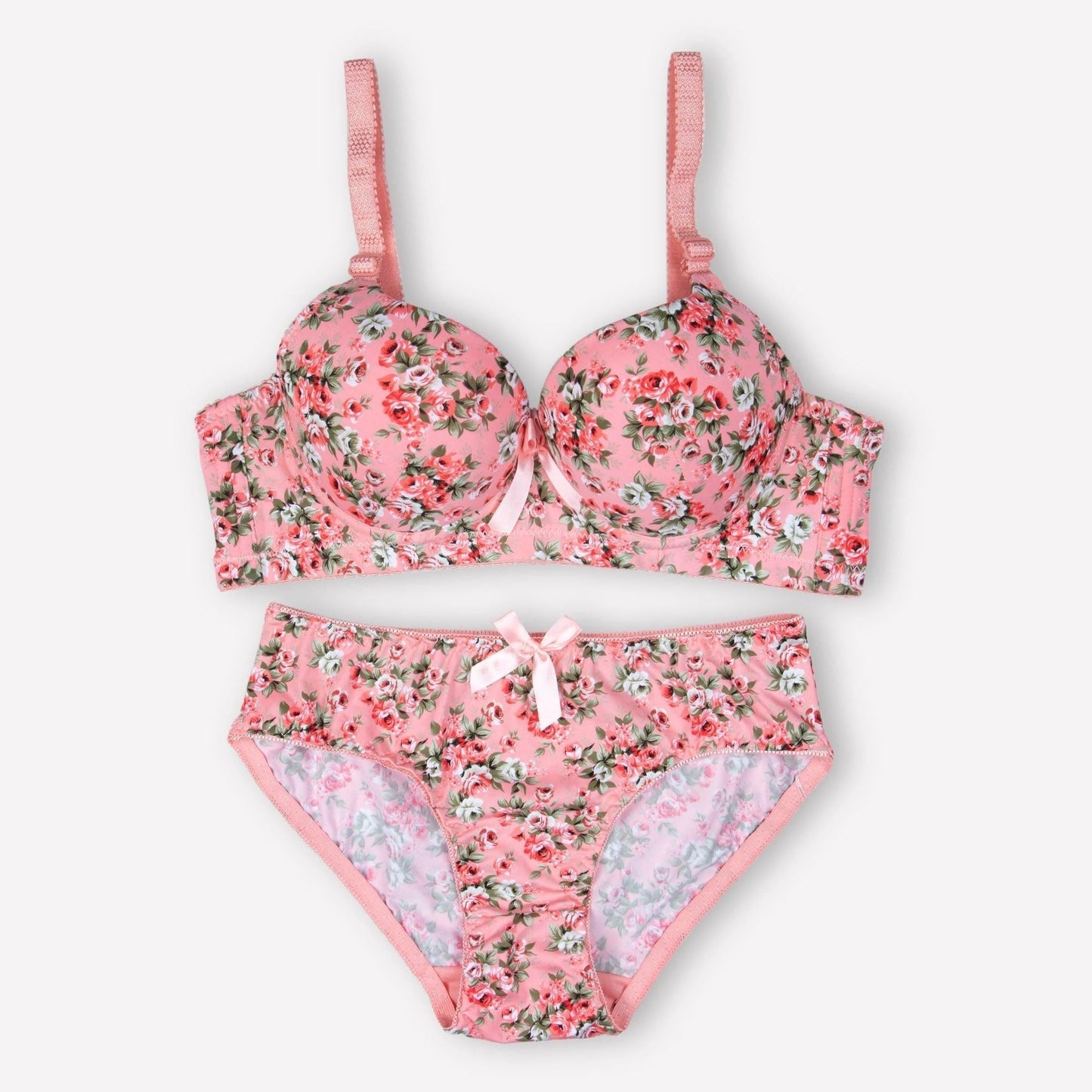 Pack Of 2 (Pink & Black) - Floral Padded Set
