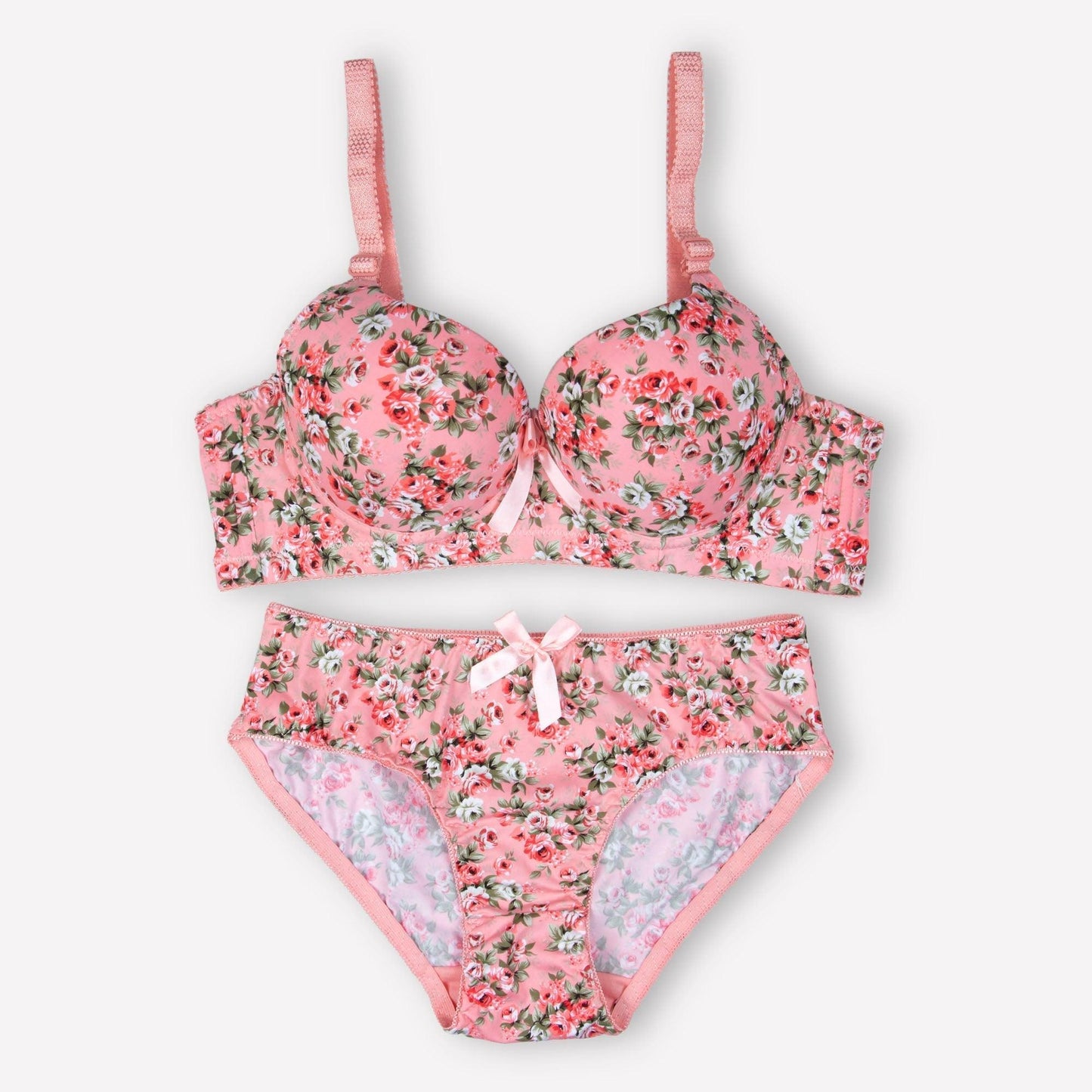 Pack Of 3 (Pink+Red+Blue) - Floral Padded Set