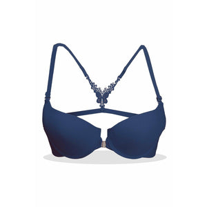 White Venessa Front-Open Bra - Espicopink