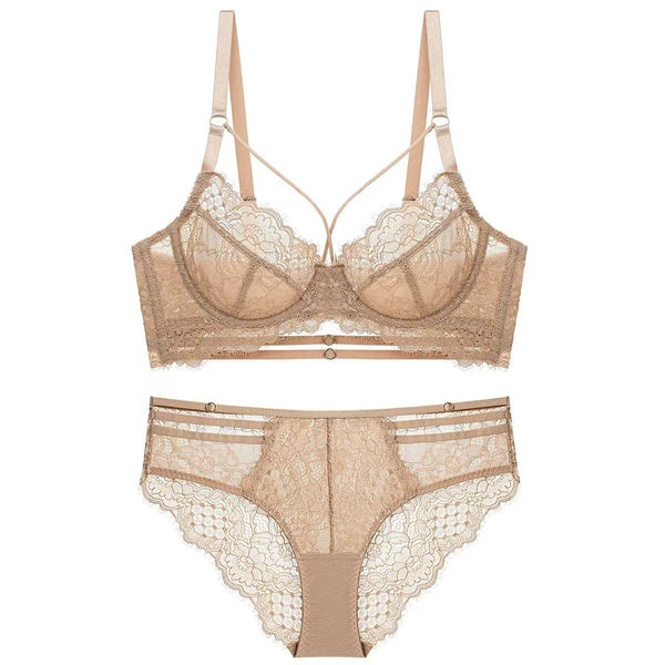 Beige Luscious Laced Bra and Panty Set