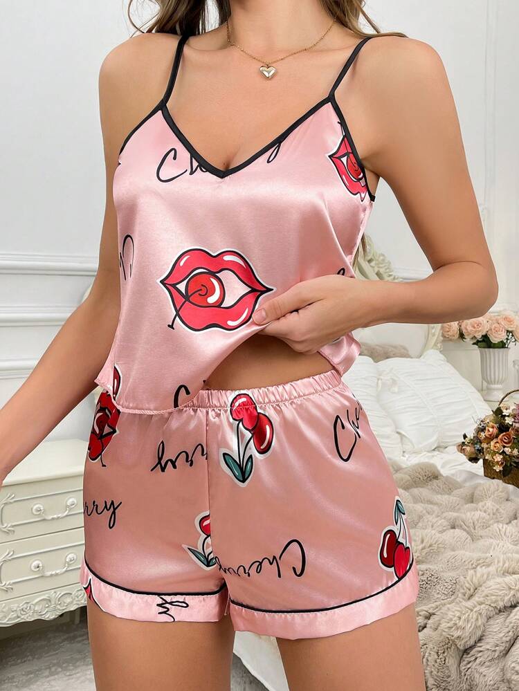 Pink Sultry Short Cami Set