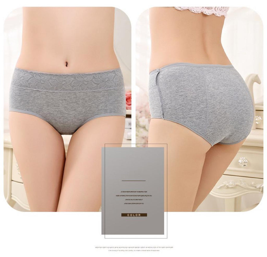 Super Soft Cotton High Waist Leak Proof Period Panties - Black