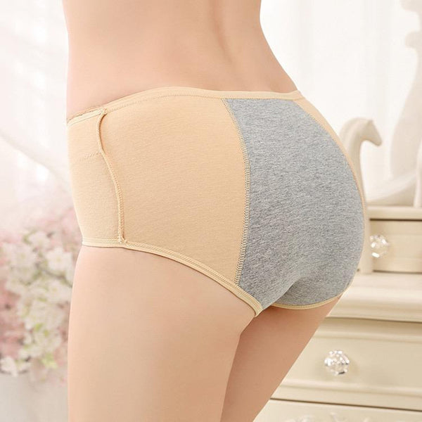 Super Soft Cotton High Waist Leak Proof Period Panties - Black