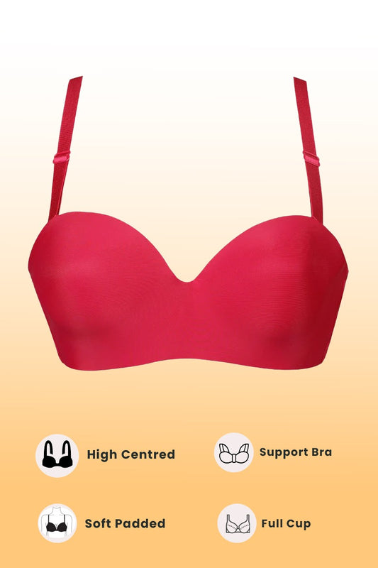 Maroon Turkish Imported High Centred Padded Bra