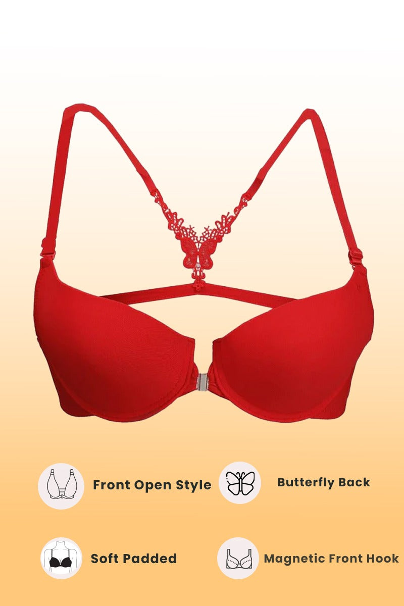 Imported Venessa Front-Open Butterfly Bra