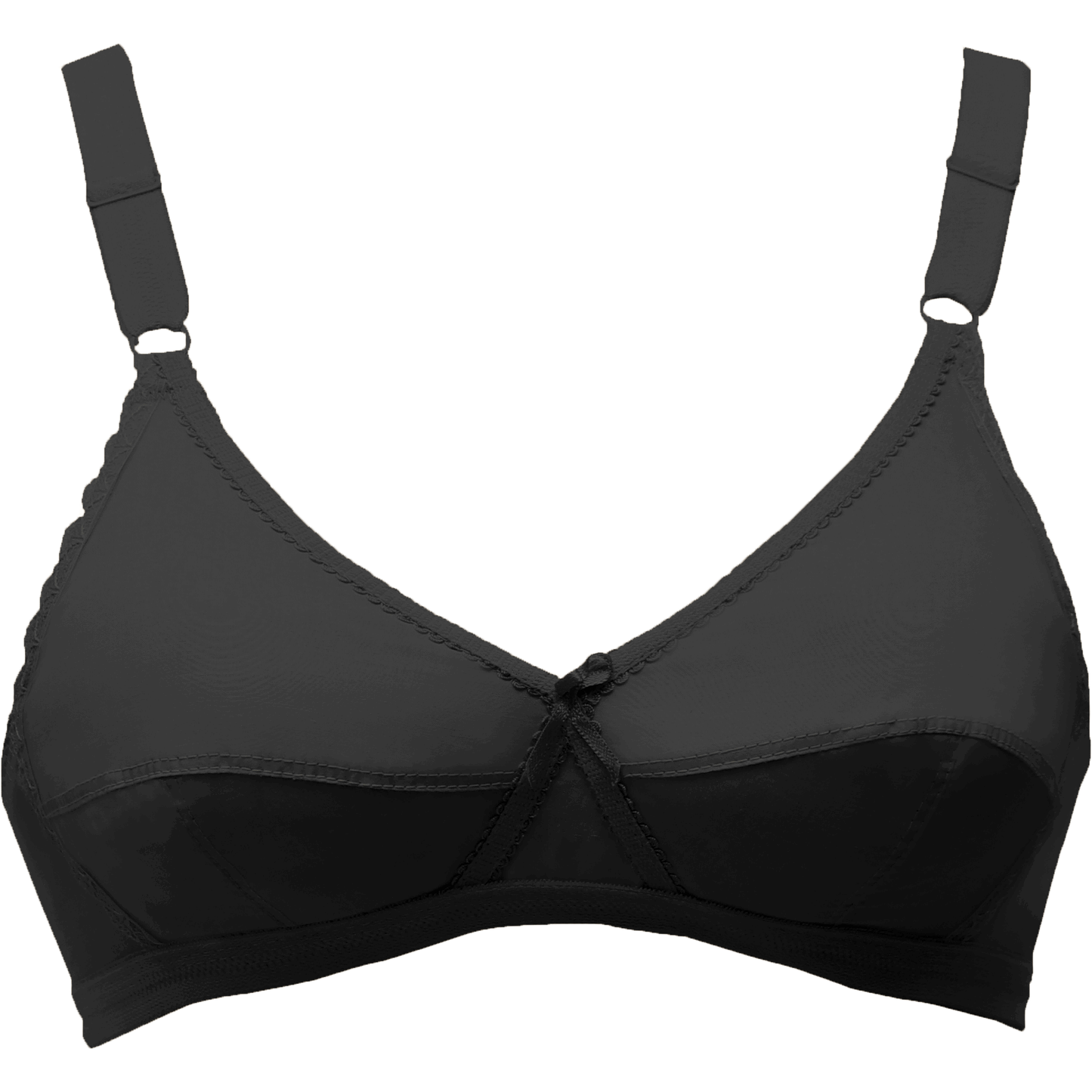Pack Of 2 (Skin & Black) - Lotus - Cross Over Cotton Non-Padded Wirefree Bra