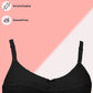 Buttercup-Knitted cotton Sweat Free Bra with a Lace Stripe
