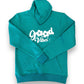Dark Green Good Vibes Hoodie For Her