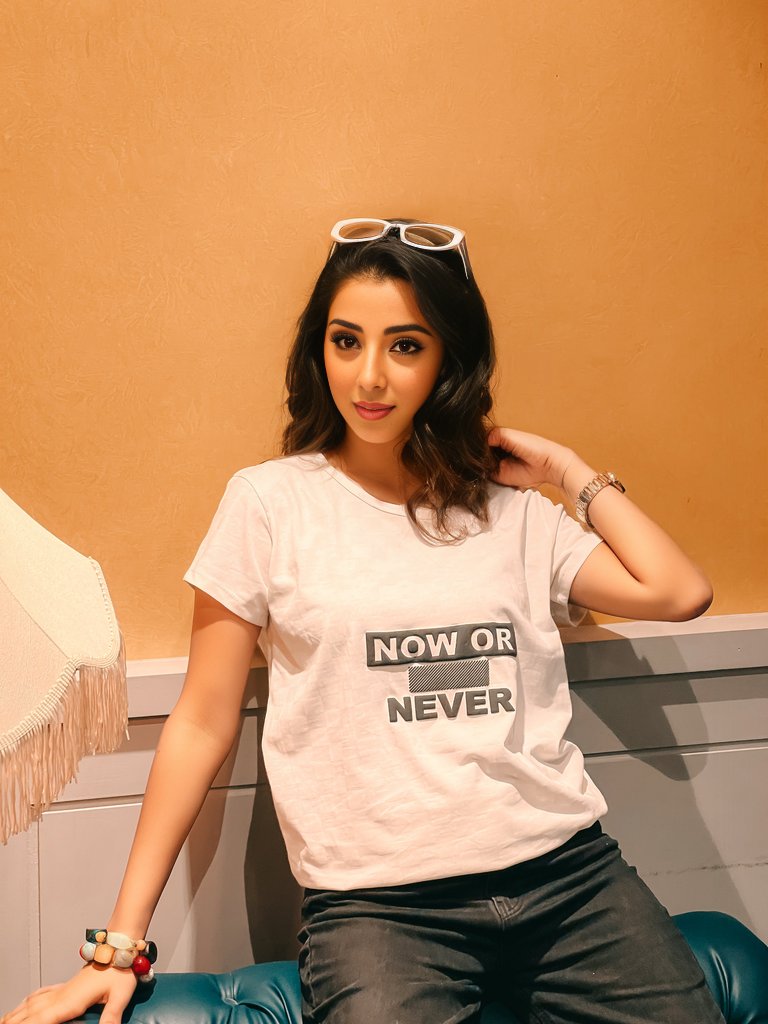 Short Sleeve Embosed T-shirts - Now or Never