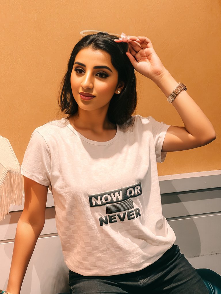 Short Sleeve Embosed T-shirts - Now or Never