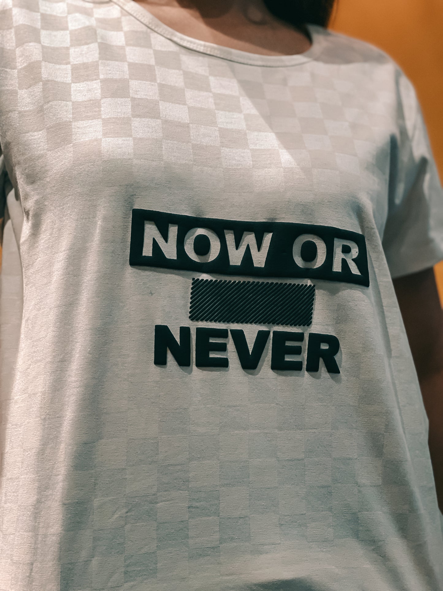 Short Sleeve Embosed T-shirts - Now or Never