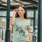Short Sleeve Embosed T-shirts - Cross your fingers