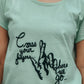 Short Sleeve Embosed T-shirts - Cross your fingers